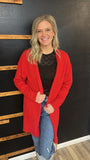 Cozy Day Cardigan (Red)