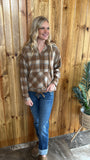 Flannel Plaid Pullover Hoodie (2 colors)