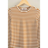 Striped Fitted Top (Brown)
