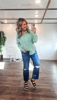 Sage Mineral Wash Button Down