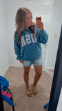 USA Floral Graphic Crew