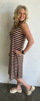 Brown Striped Dress