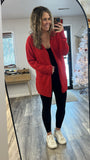 Cozy Day Cardigan (Red)