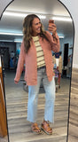 Crinkle Gauze Button Up (Salmon)