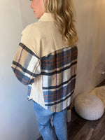 Camel Plaid Corded Jacket