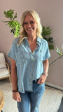 Striped Denim Top