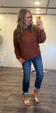 Kristen Seam Sweater (Rust)