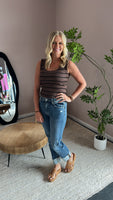 Striped Bodysuit (Brown)