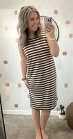 Brown Striped Dress