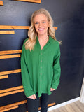 Gauze Button Up (Green)