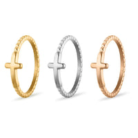 18K Cross Ring (Rose Gold)