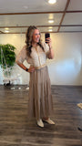 Taupe Tiered Skirt