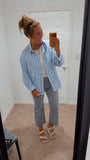 Striped Blue Button Up