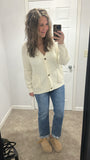 Ivory Button Cardigan