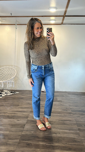 Leopard Long Sleeve (Brown)