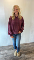 Hoodie Mineral Wash (Eggplant)