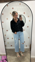 Gauze Button Up (Black)