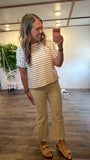 Striped Camel Top