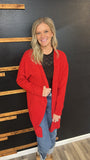Cozy Day Cardigan (Red)