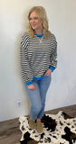 Striped On The Go (Black/Blue)