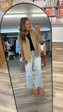 Gauze Button Tee Top