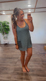 Striped Crotchet Detail Tennis Dress