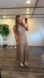 Taupe Tiered Skirt