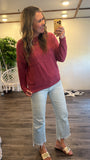 Brushed Pocket Sweater (Cabernet)