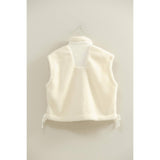 Cozy Mock Neck Sherpa Vest Jacket