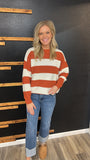 Beverly Striped Sweater (Rust)