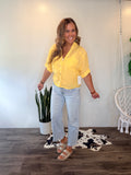 Yellow Button Up Tee
