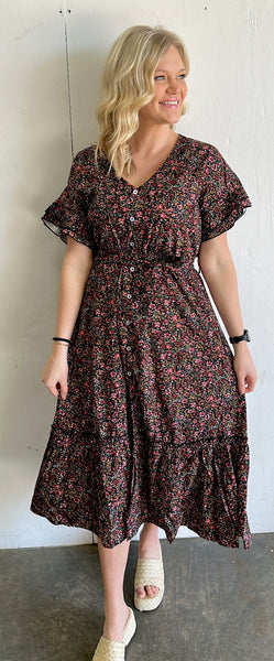 Floral Belted Dress