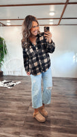Fleece Button Up (Brown)