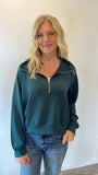 Scuba Girl Quarter Zip (Green)