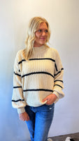 Samantha Striped Sweater (Taupe)