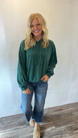 Hoodie Mineral Wash (Dark Green)