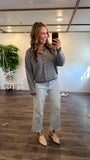 Striped Cardigan Charcoal