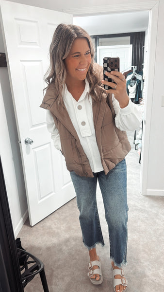 Layering Up Vest (Brown) (Small-3X)