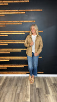 Leather Coffee Button Up