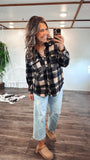 Fleece Button Up (Brown)