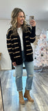 Striped Cardigan (Black)