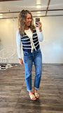 Knit Vest Top (Navy)