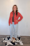 Distressed Dk Red Jacket