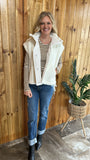 Cozy Mock Neck Sherpa Vest Jacket