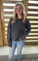 Mineral Wash Sweater (Black)