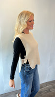 Side Tie Vest (Sand Beige)
