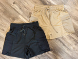 Athletic Cargo Shorts (Black)