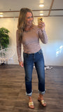 Layering Striped Top (Burgundy)