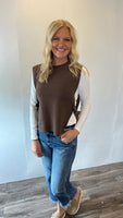 Side Tie Vest (Brown)