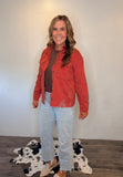 Distressed Dk Red Jacket